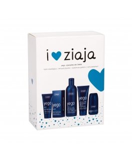 Ziaja Men Shower Gel for Men 300 ml (Shower Gel 3in1 300 ml + Hydrating Cream SPF6 50 ml + Aftershave Balm 75 ml + Antiperspiran