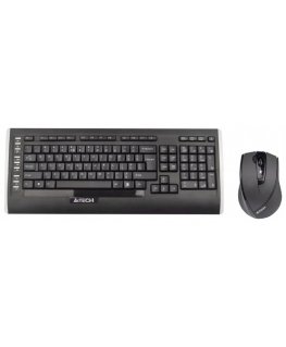 A4Tech 9300F tastatūra Pele iekļauta RF Bezvadu QWERTY Angļu Melns