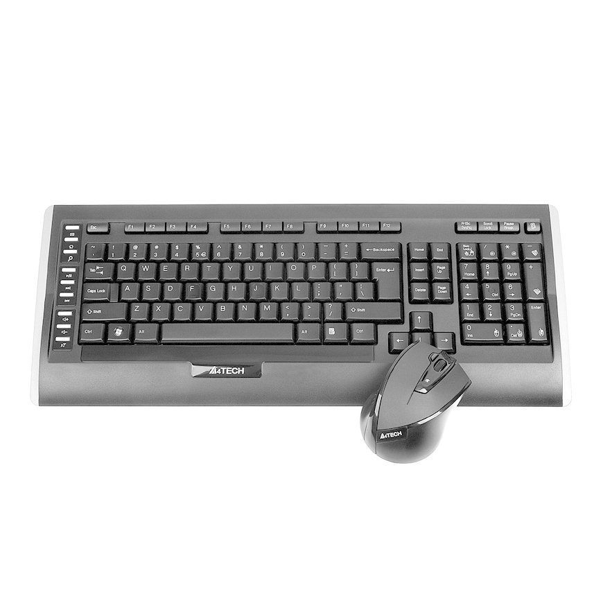 A4Tech 9300F keyboard Mouse included RF Wireless QWERTY English Black – 3