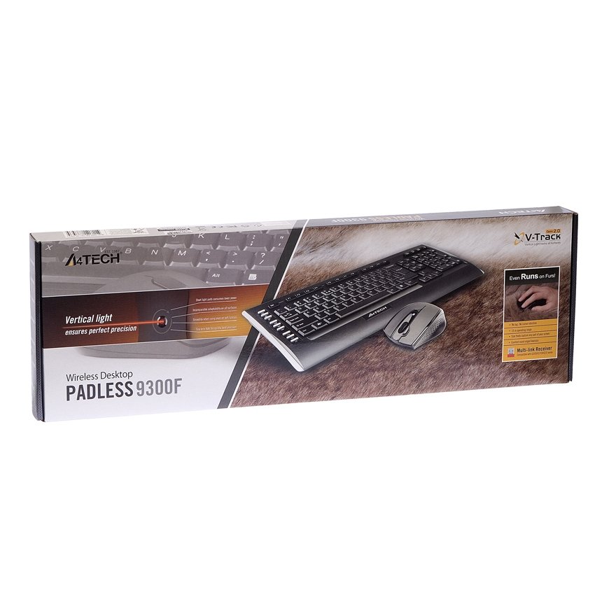 A4Tech 9300F keyboard Mouse included RF Wireless QWERTY English Black – 5