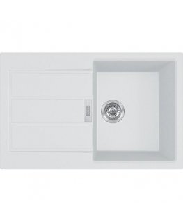 Tektonite sink Franke, Sirius S2D 611-78 with plug valve, Arctic white