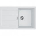 Tektonite sink Franke, Sirius S2D 611-78 with plug valve, Arctic white Tektonite sink Franke, Sirius S2D 611-78 with plug valve, Arctic white