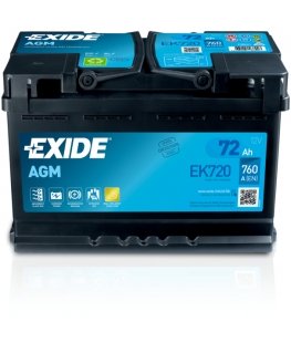 Exide EK720 vehicle battery AGM (Absorbed Glass Mat) 72 Ah 12 V 760 A Car