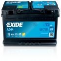 Exide EK720 sõidukiaku AGM (Absorbeeritud klaasmatt) 72 Ah 12 V 760 A Auto Exide EK720 sõidukiaku AGM (Absorbeeritud klaasmatt) 72 Ah 12 V 760 A Auto
