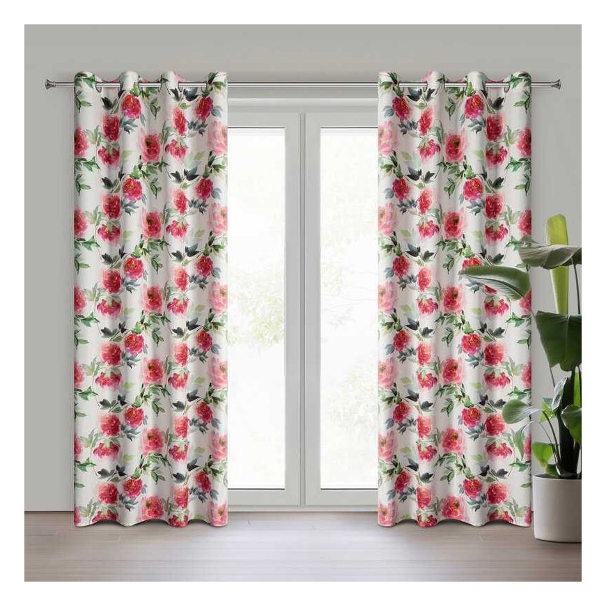 Eurofirany Euro curtains ZAS/PETRA/B+PINK 140X250 TRANSPARENT