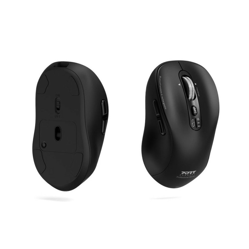 Port Designs 900707C hiiri Koti Oikeakätinen RF Wireless + Bluetooth 3200 DPI – 5
