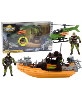 Lean Toys Karinis rinkinys Karinių kovinių valčių kareivių priedai Garsai