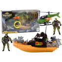 Lean Toys Karinis rinkinys Karinių kovinių valčių kareivių priedai Garsai Lean Toys Karinis rinkinys Karinių kovinių valčių kareivių priedai Garsai