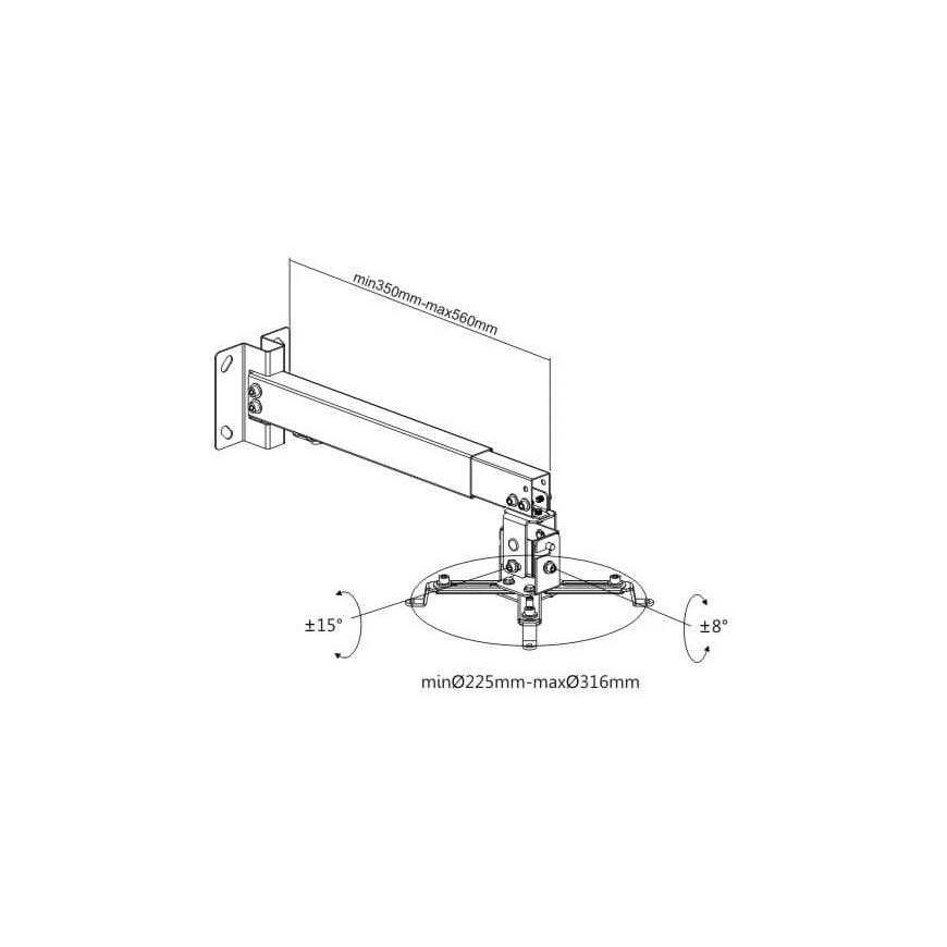 Holder for ceiling projector Spacetronik SPA-P01B – 4