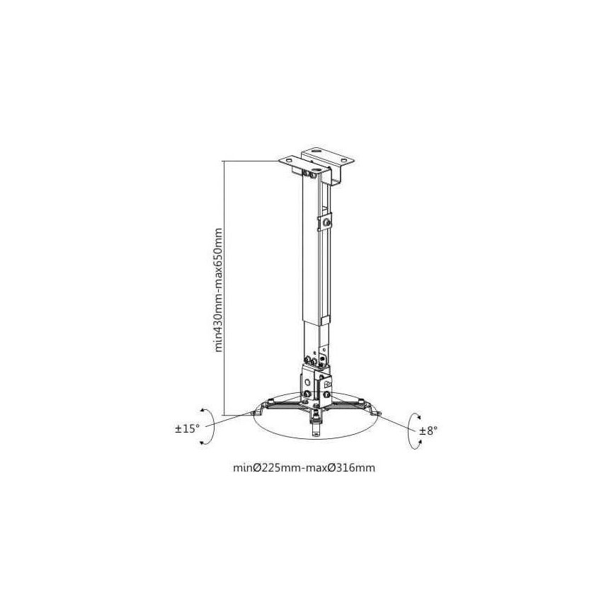 Holder for ceiling projector Spacetronik SPA-P01B – 5