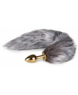 Easytoys Passkey Easytoys Korek anal lisi ogon plug with metal fur