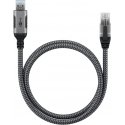 Goobay 70299 cable gender changer USB A RJ-45 Black, Silver