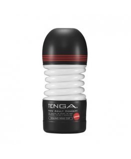 Tenga Rolling Head Cup Strong Mehe seksilelu Must, Valge Termoplast-elastomeer (TPE)