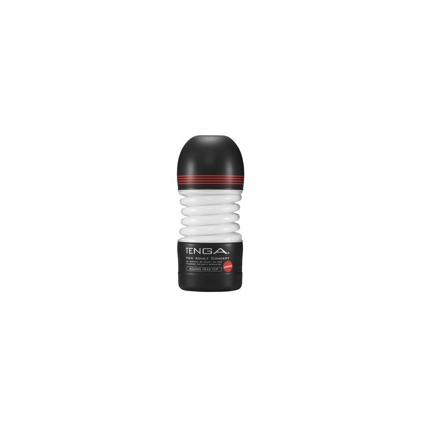 Tenga Rolling Head Cup Strong Vīriešu masturbators Melns, Balts Termoplastiska elastomēra (TPE)