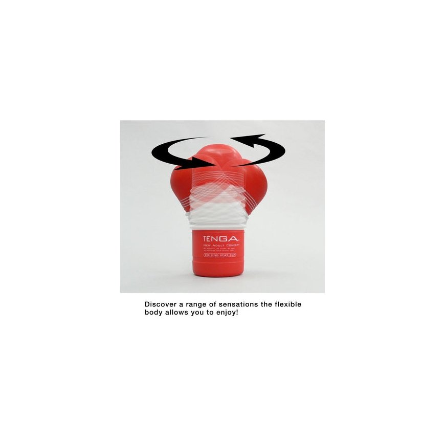 Tenga Rolling Head Cup Strong Vīriešu masturbators Melns, Balts Termoplastiska elastomēra (TPE) – 2