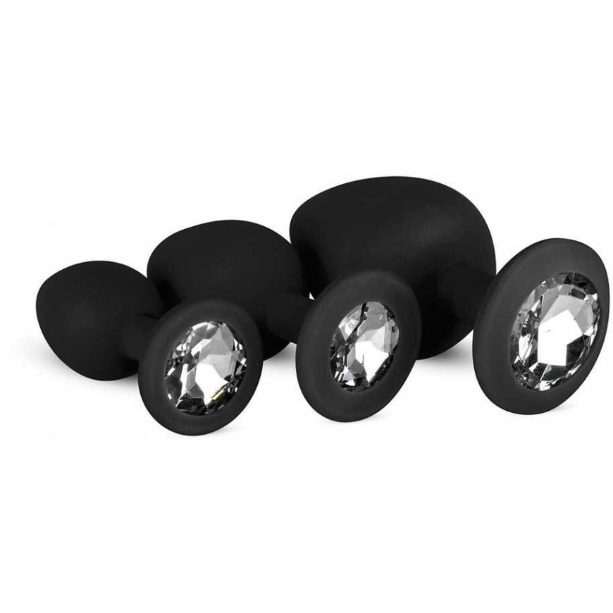 Easytoys Fushi Easytoys Korki anal plug decorative crystal set x3