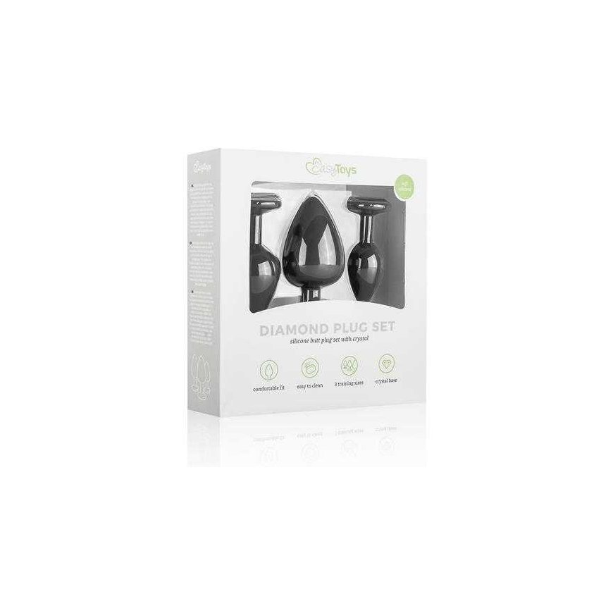 Easytoys Fushi Easytoys Korki anal plug decorative crystal set x3 – 4