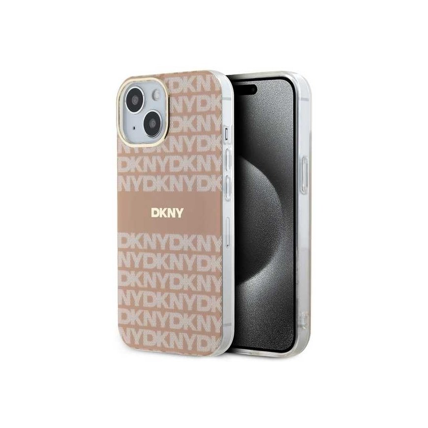 DKNY DKHMP15MHRHSEP iPhone 15 Plus / 14 Plus 6.7" Pink/Pink Hard Case IML Mono & Stripe MagSafe – 3