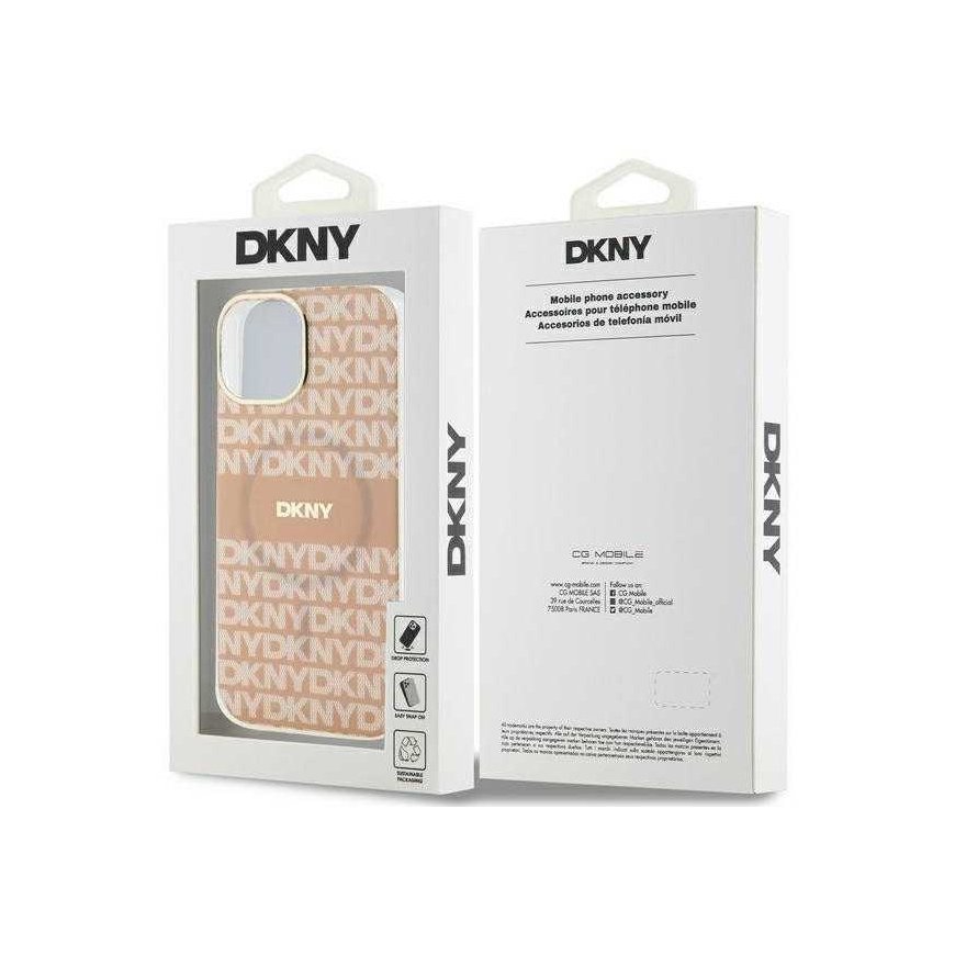 DKNY DKHMP15MHRHSEP iPhone 15 Plus / 14 Plus 6.7" Pink/Pink Hard Case IML Mono & Stripe MagSafe – 5