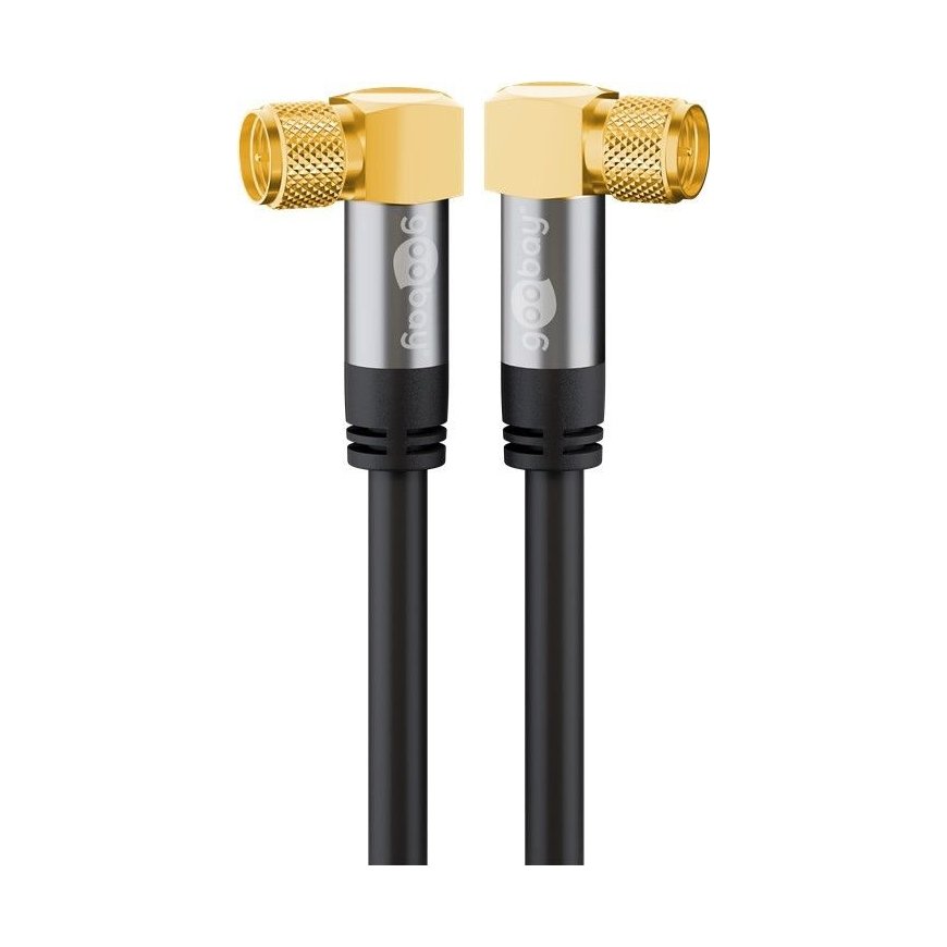 Wentronic 70567 koaksiaalkaabel 1 m F Must