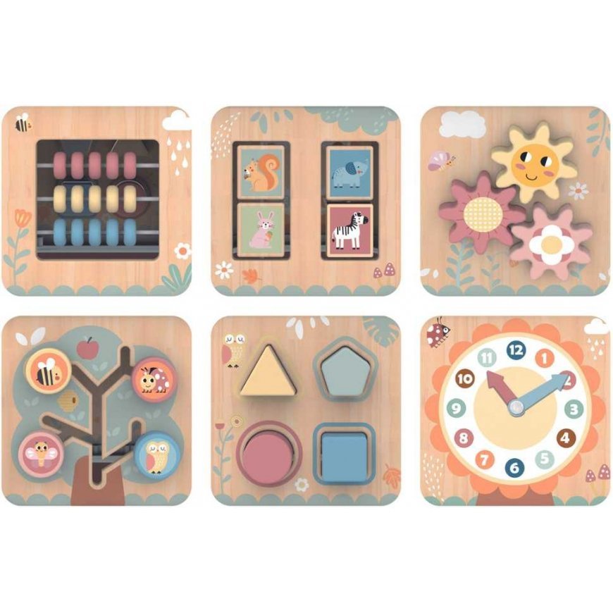 Tooky Toys TOOKY TOY Montessori interaktyvi medinė šešiakampė atidaroma dėžutė – 2