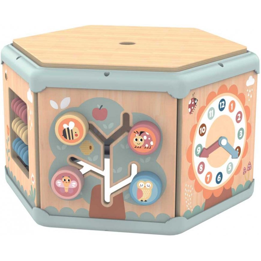 Tooky Toys TOOKY TOY Montessori interactive wooden hexagon opening box – 3