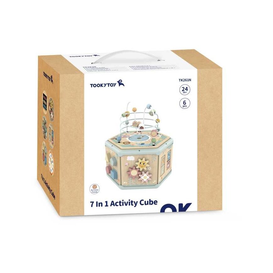 Tooky Toys TOOKY TOY Montessori interactive wooden hexagon opening box – 4