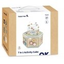 Tooky Toys TOOKY TOY Montessori interaktyvi medinė šešiakampė atidaroma dėžutė