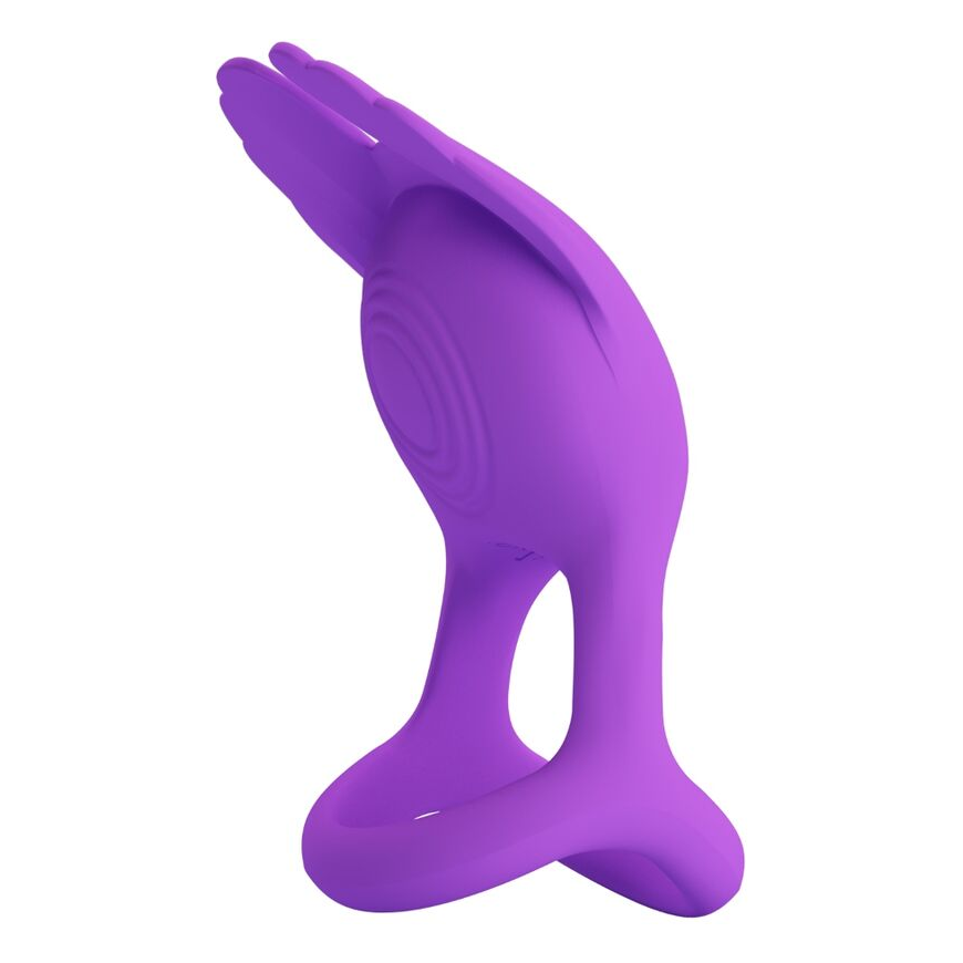 LYBAILE PRETTY LOVE - VIBRANT PENI RING 7 VIBRATIONS PURPLE SILICONE – 3