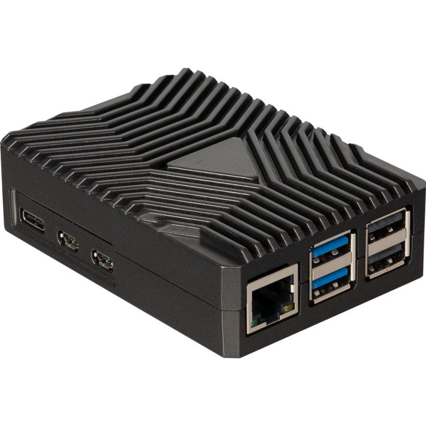 Joy-iT Aluminiumgehäuse für Raspberry Pi 5 - juodas