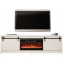 Cama RTV GRANERO + fireplace cabinet 200x56.7x35 white/gloss white Cama RTV GRANERO + fireplace cabinet 200x56.7x35 white/gloss white