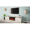 Cama RTV GRANERO + židinio spintelė 200x56,7x35 balta/blizgiai balta Cama RTV GRANERO + židinio spintelė 200x56,7x35 balta/blizgiai balta