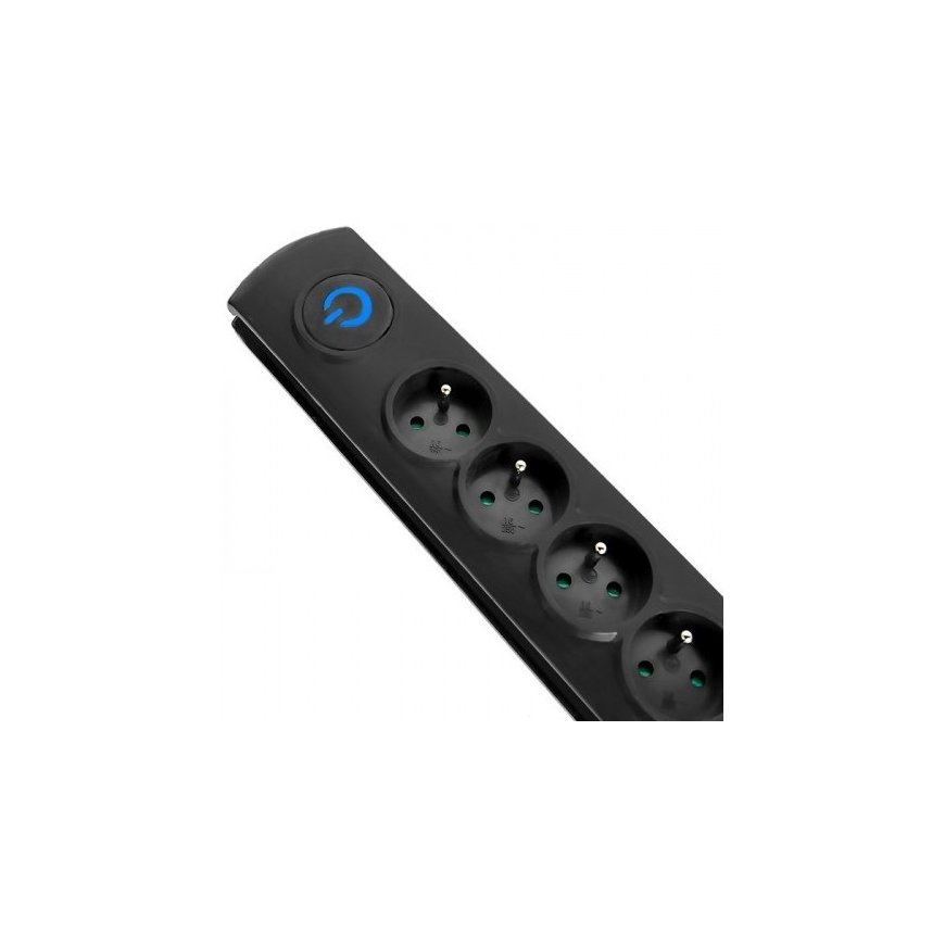 Qoltec 50113 liigpinge kaitsevahend Must 8 vahelduvvoolu kontakt 230 V 1,8 m – 2
