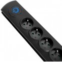 Qoltec 50113 surge protector Black 8 AC outlet(s) 230 V 1.8 m Qoltec 50113 surge protector Black 8 AC outlet(s) 230 V 1.8 m