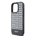 DKNY DKHMP15LPSOSPK iPhone 15 Pro 6.1" black/black hard case, leather printed pattern metal logo MagSafe
