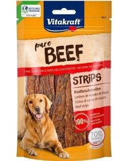 VITAKRAFT Pure Beef Strips - dog treat - 80g