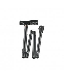 Telescopic height-adjustable folding cane RF-520 - Black