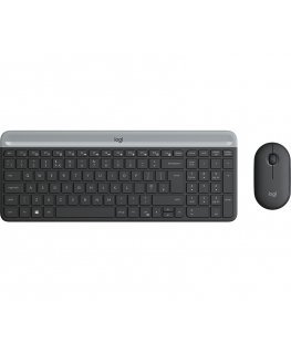 Logitech MK470 tastatūra Pele iekļauta Universāls RF Bezvadu QWERTZ Vācu Grafīts