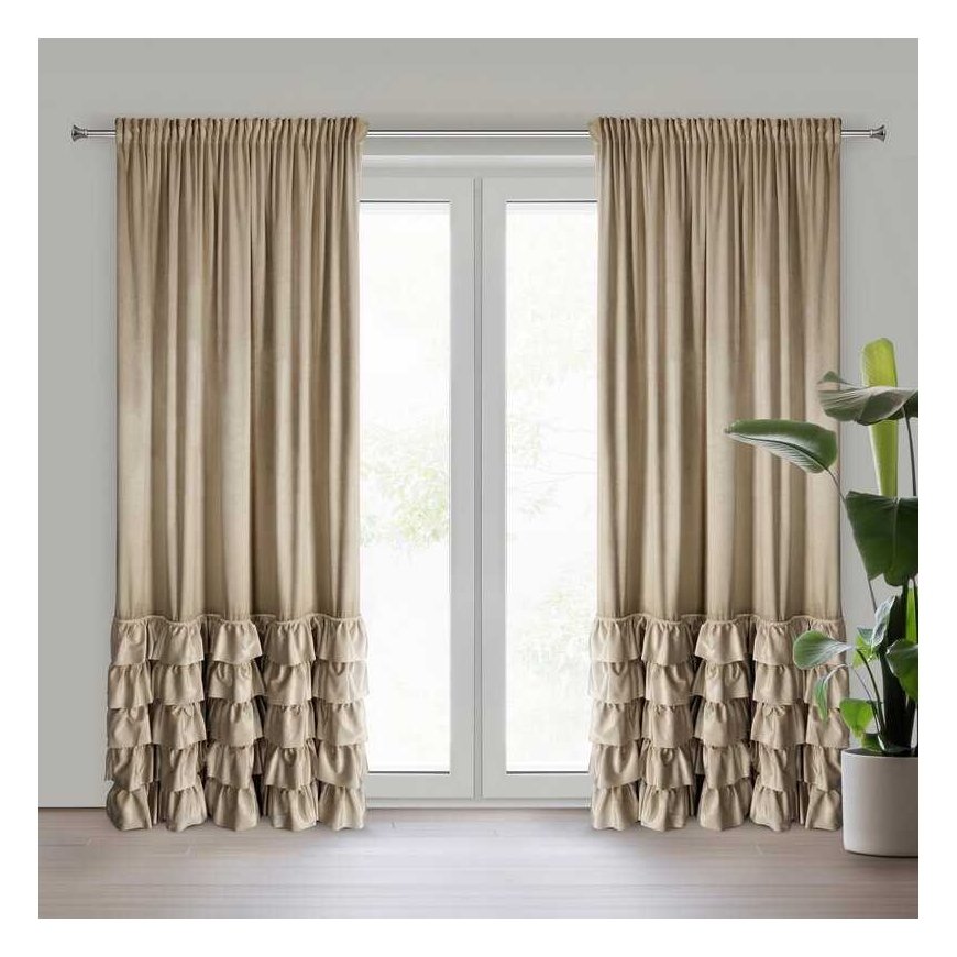 Euro curtains ZAS/CARLI/C.BEŻ 140X270 T