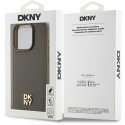 Dėklas DKNY DKHMP14XPSHRPSW iPhone 14 Pro Max 6.7" ruda/ruda hardcase Leather Pattern Metal Logo MagSafe
