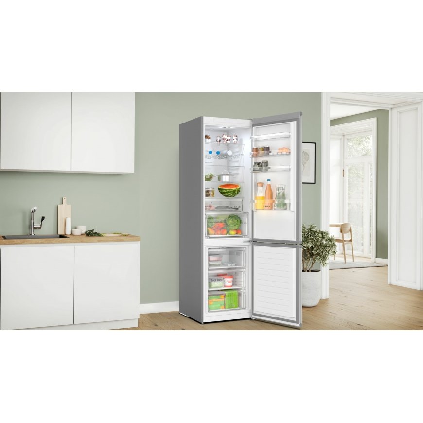 Bosch Serie 4 KGN397LDF fridge-freezer Freestanding 363 L D Stainless steel – 2