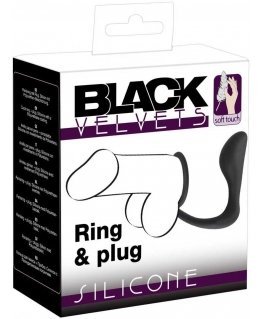 Orion Juodas Velvets Ring & Plug
