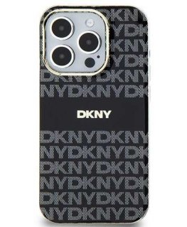 Dėklas DKNY DKHMP15SHRHSEK iPhone 15 / 14 / 13 6.1" juoda/juodas hardcase IML Mono & Stripe MagSafe