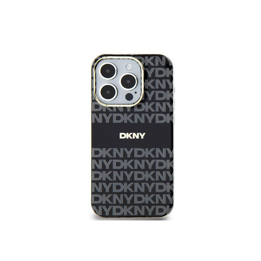 Dėklas DKNY DKHMP15SHRHSEK iPhone 15 / 14 / 13 6.1" juoda/juodas hardcase IML Mono & Stripe MagSafe – 2