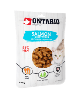 Cat treats : Ontario Cat Salmon Short Sticks 50g.
