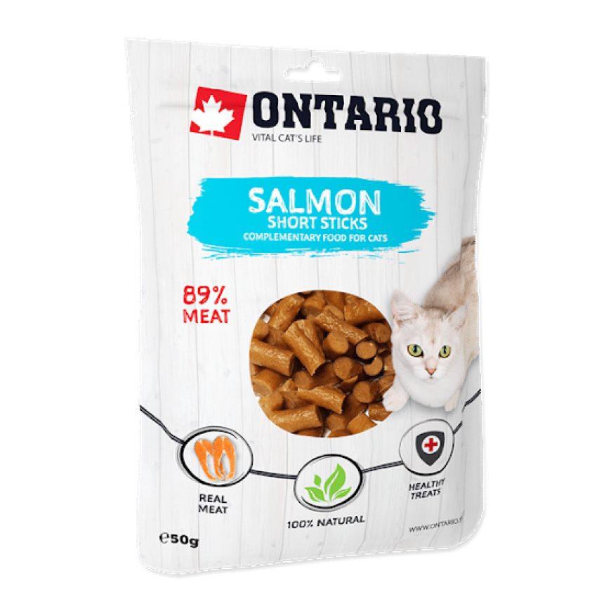 Cat treats : Ontario Cat Salmon Short Sticks 50g.
