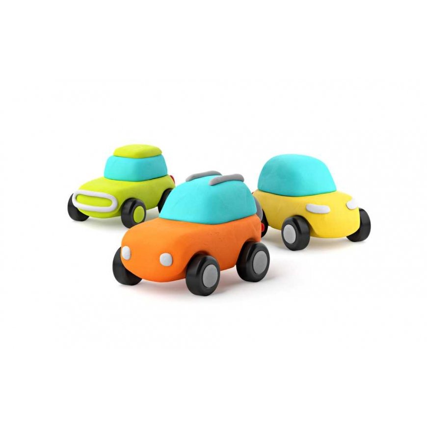 HEY CLAY Modeliuojantys molio ekologiški automobiliai su ratais – 3