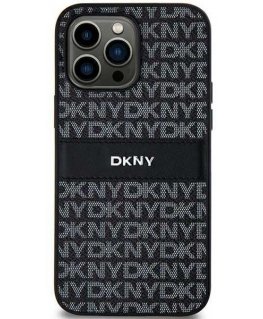 Case DKNY DKHCS24MPRTHSLK S24+ S926 black/black hardcase Leather Mono Stripe & Metal Logo