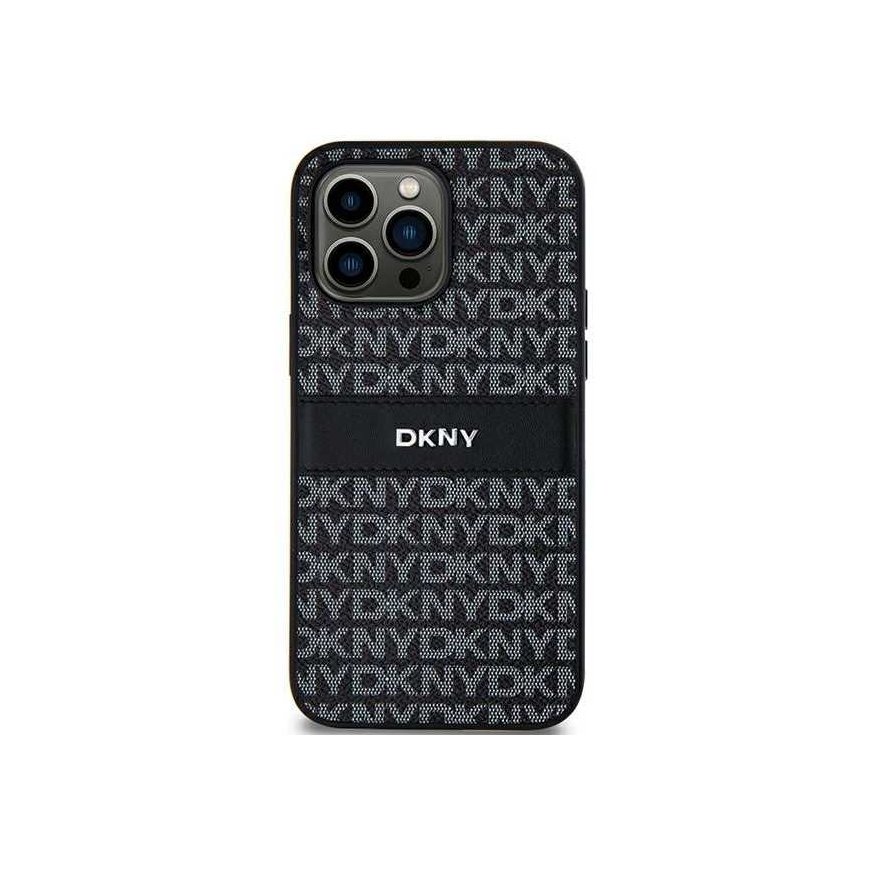 Case DKNY DKHCS24MPRTHSLK S24+ S926 black/black hardcase Leather Mono Stripe & Metal Logo