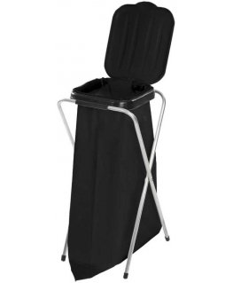 Gsg24 Food stand holder for 120L bags for garbage and waste sorting, Black